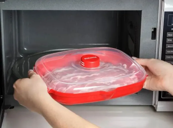 Sistema Microwave Baconmaker Plastik - Rød