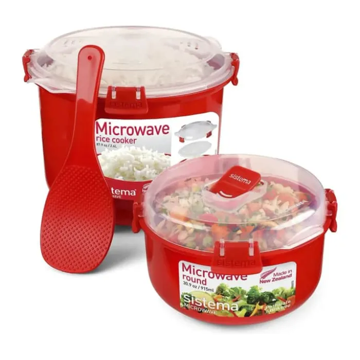 Sistema Microwave Riskoger 915 ml - Polypropylen - Rød