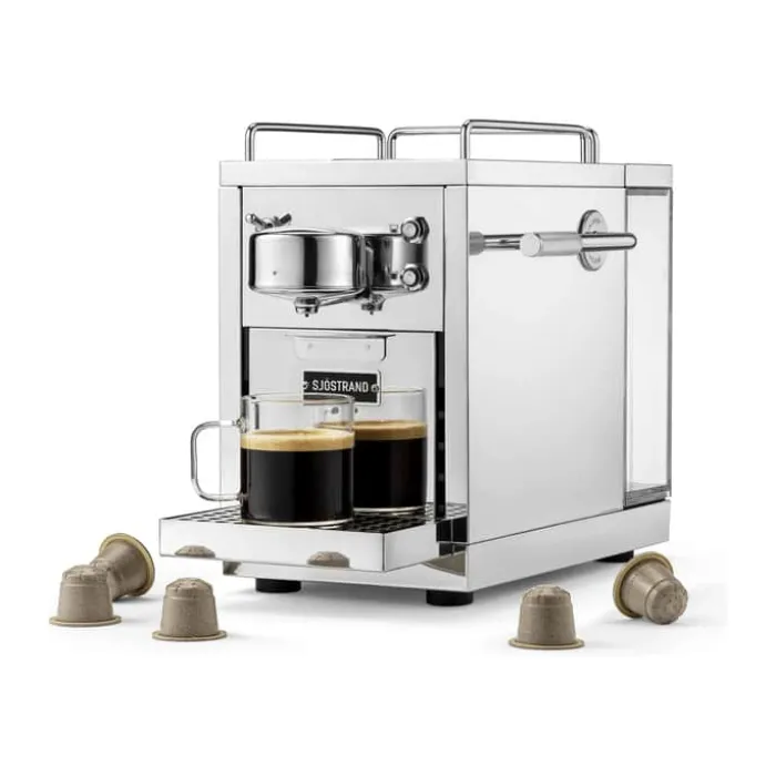 Sjöstrand The Original 2.0 Kapselmaskine Nespresso®-kompatibel - Strømsparetilstand - Stål