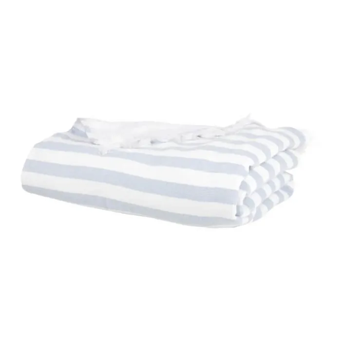 SKAGEN living Badelagen B 100 x L 180 cm - Bomuld - Hvid/blå