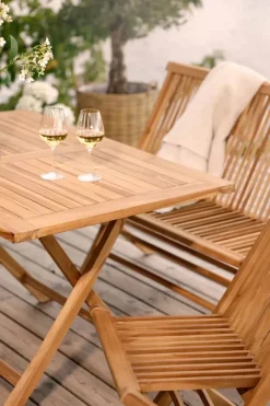 SKAGEN living Blåvand Havebordssæt - 5 dele Teaktræ - Natur