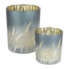 SKAGEN living Fyfadsstage H 12,5 cm - Glas - Blå/guldfarvet
