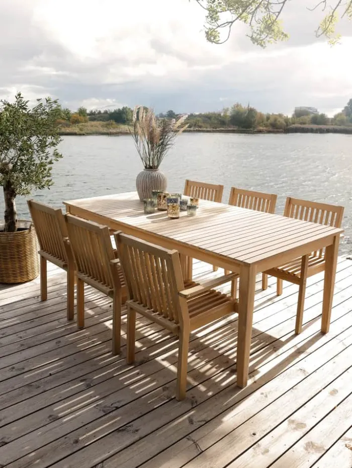 SKAGEN living Gilleleje Havestol - 2 stk. H 85 x B 56 x L 60 cm - Akacietræ - Natur