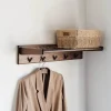 SKAGEN living Knagerække m. Hylde H 15 x B 80 x 28 cm - Egetræ