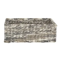 SKAGEN living Kurv H 10 x B 28 x L 18 cm - Papirflet/metal - Grå