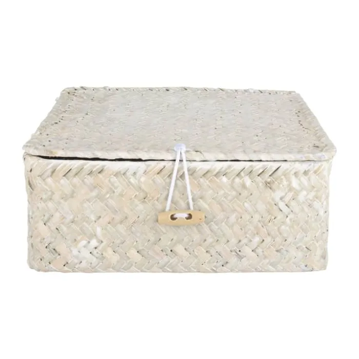 SKAGEN living Kurv med låg H 10 x B 20 cm - Søgræs - Sand