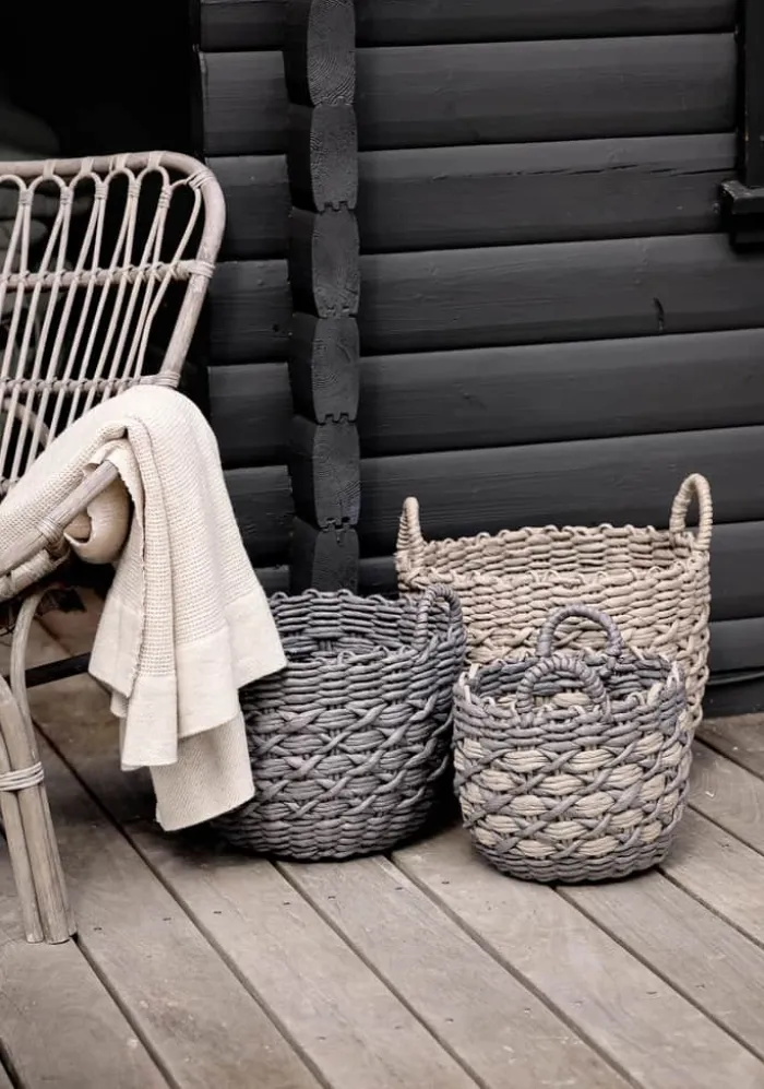 SKAGEN living Kurv Ø 31 x H 34 cm - Papirreb - Grå