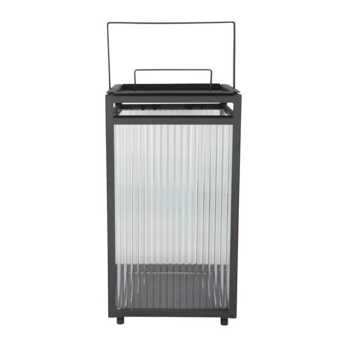 SKAGEN living Lanterne H 45 cm - Jern/glas - Sort