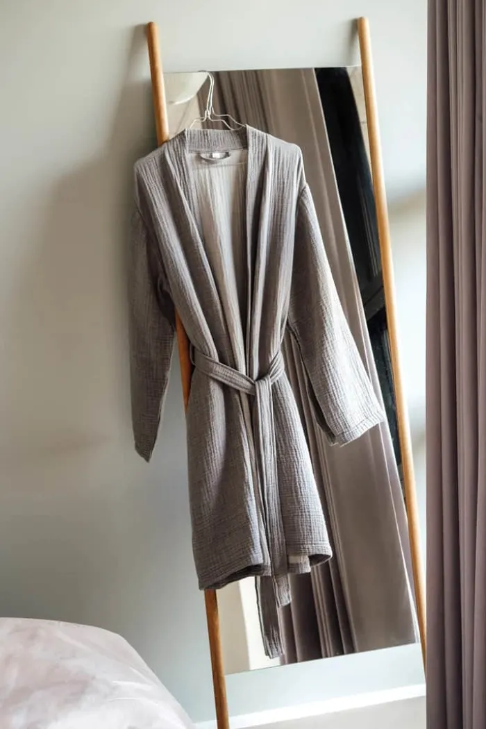 SKAGEN living Morgenkåbe L/XL - Musselin - Grå