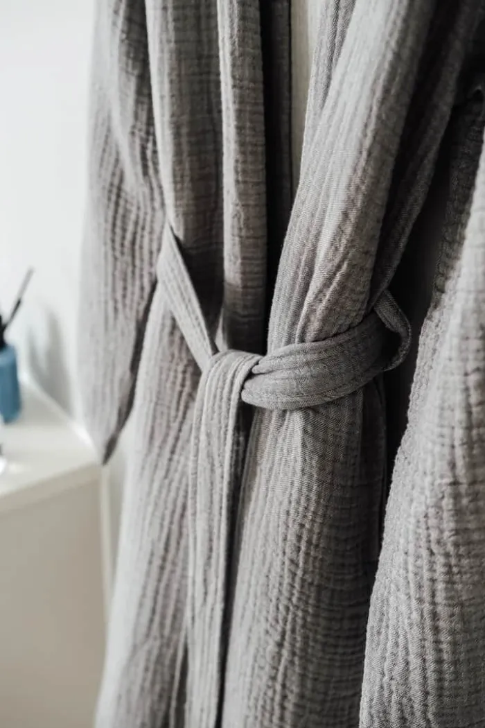 SKAGEN living Morgenkåbe L/XL - Musselin - Grå