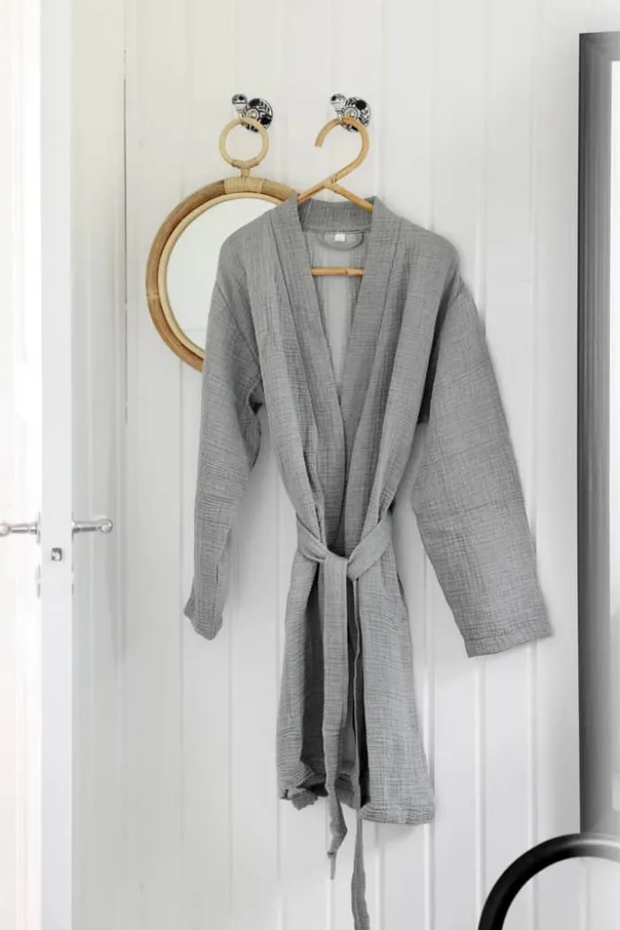 SKAGEN living Morgenkåbe L/XL - Musselin - Grå
