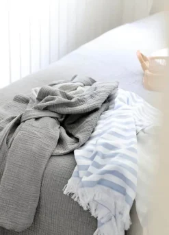SKAGEN living Morgenkåbe S/M - Musselin - Grå