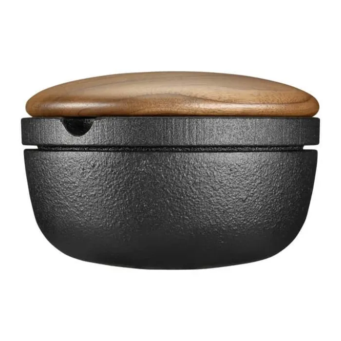 Skeppshult Swing Stor krydderikværn H 5,5 cm - Støbejern/valnød - Sort/træ