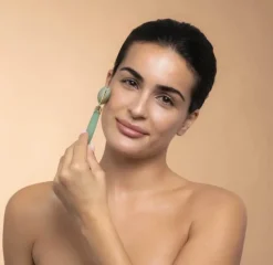 SMUK skincare Faceroller L 14,5 cm - Jade - Grøn