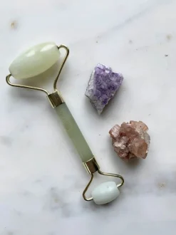 SMUK skincare Faceroller L 14,5 cm - Jade - Grøn