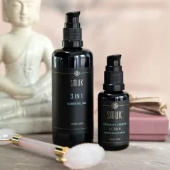 SMUK skincare Faceroller m. struktur L 14,5 cm - Rosakvarts - Lyserød