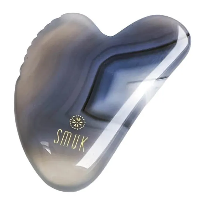 SMUK skincare Gua Sha L 11 cm - Agate - Blå