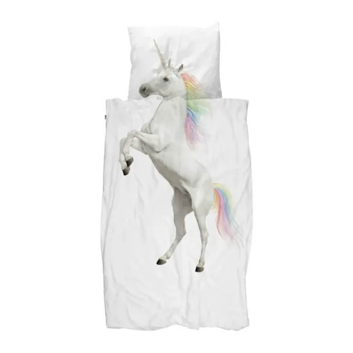 SNURK Sengetøj B 140 x L 200 cm - Bomuld - Unicorn