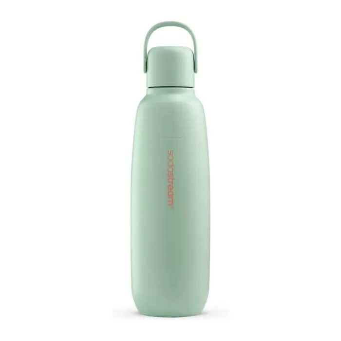 SodaStream Fizz&Go Drikkeflaske 0,9 liter - Rustfrit stål -Mint