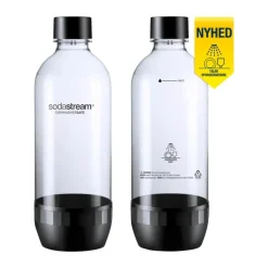 SodaStream Flaske - 2 stk. 1 liter - Plastik - Sort