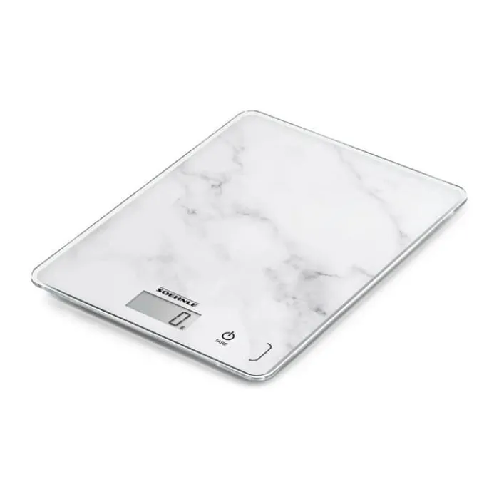 Soehnle Køkkenvægt Maks: 5 kg - Præcision: 1 gram - Marmor hvid