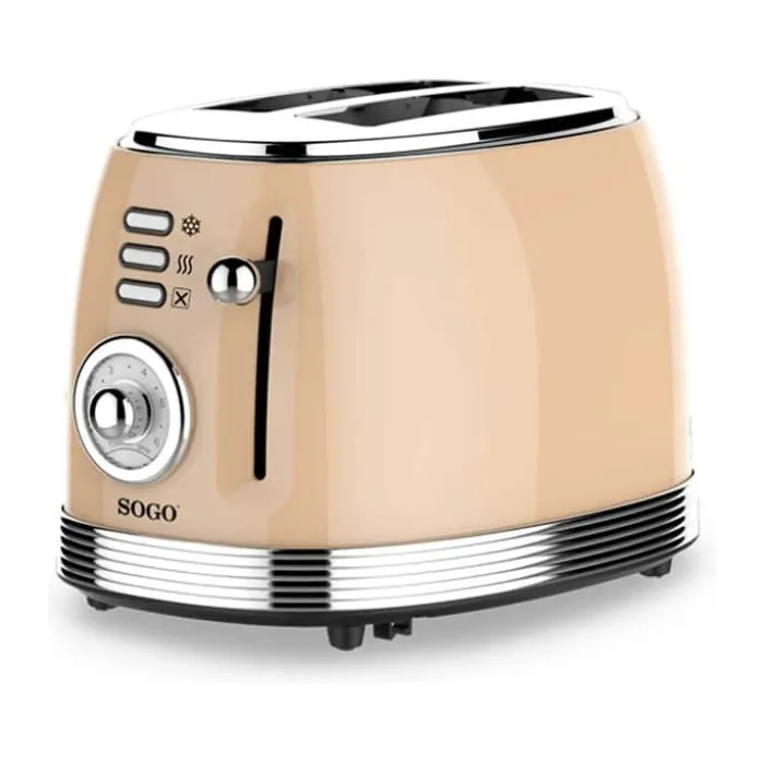 Sogo Brødrister 2 skiver - Automatisk sluk - Beige