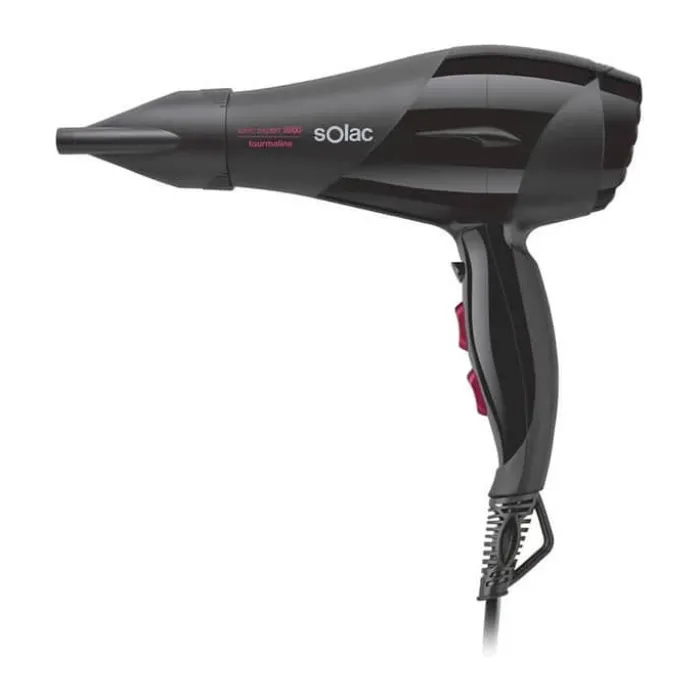 Solac Expert Hårtørrer 2600 Watt - 3 hastigheder - Inkl. tilbehør