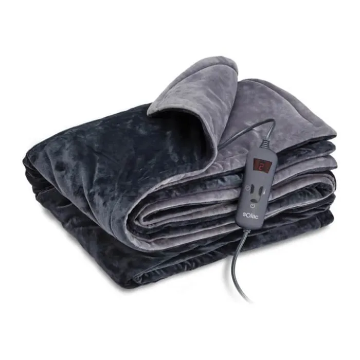 Solac Reikiavik Single Varmetæppe B 120 x L 160 cm - 10 varmeindstillinger - Vaskbart