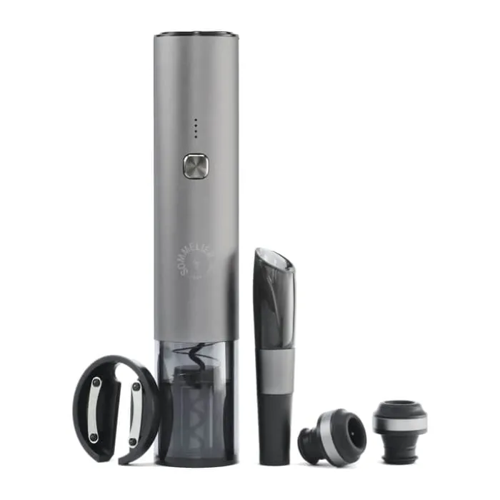 Sommelier by CASA Living Vinsæt - 5 dele H 30 cm - Plastik/aluminium - Sort