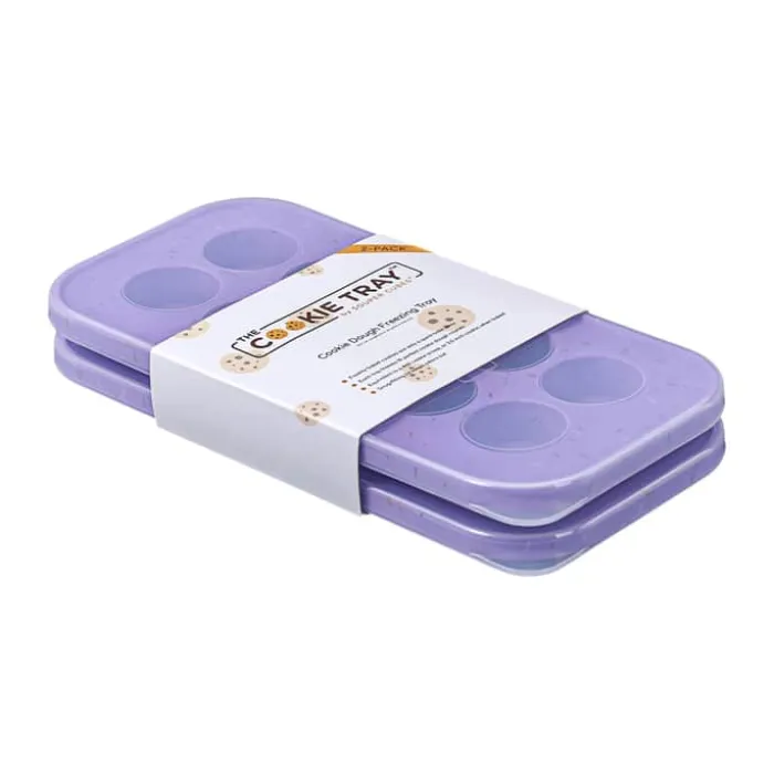 Souper Cubes Frysebakke - 2 stk Med 10 rum - Silikone - Lilla