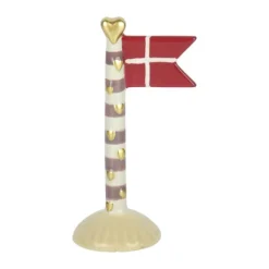 Speedtsberg Flag - Guldhjerter H 14 cm - Keramik - Multifarvet