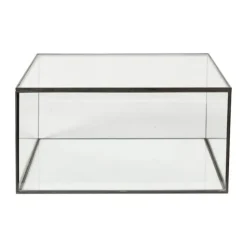 Speedtsberg Glasæske m. låg H 13 x B 25 x L 25 cm - Glas - Sort