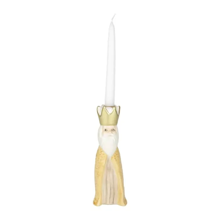Speedtsberg Kronelysestage - Melchior H 14 cm - Keramik - Red/off white
