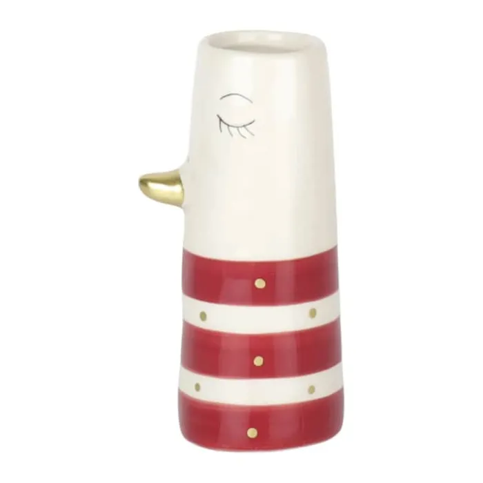 Speedtsberg Vase - And H 10 cm - Keramik - Blå/hvid