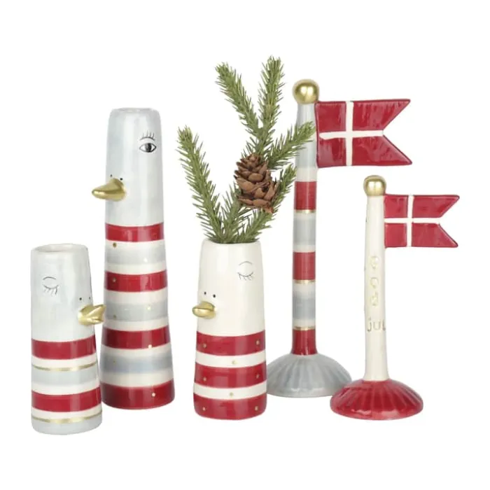 Speedtsberg Vase - And H 10 cm - Keramik - Blå/hvid