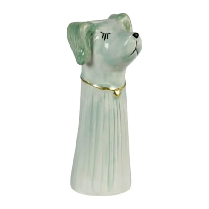 Speedtsberg Vase - Hund Ø 4 x H 10 cm - Keramik - Aqua