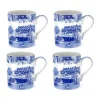 Spode Blue Italien Krus - 4 stk. 50 cl - Porcelæn - Blå/hvid