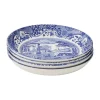 Spode Blue Italien Pastaskål - 4 stk. Ø 23 cm - Porcelæn - Blå/hvid