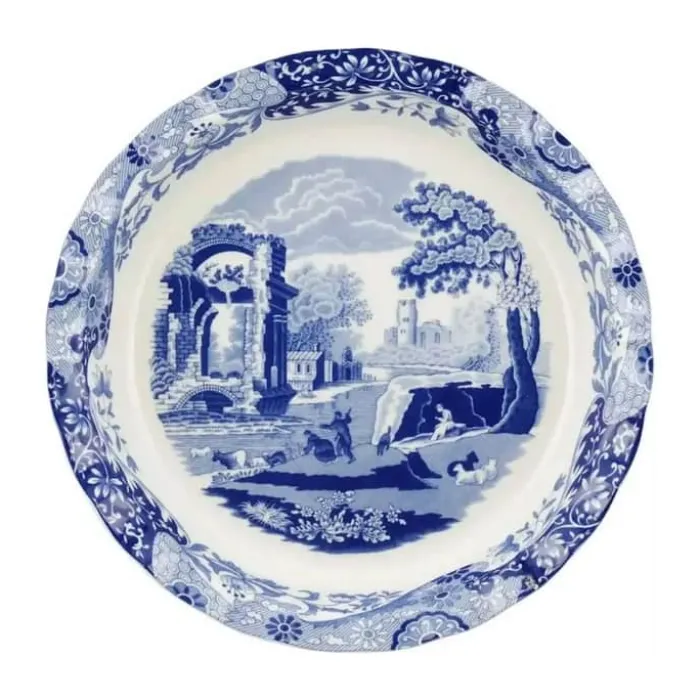 Spode Blue Italien Tærteform Ø 25,8 cm - Porcelæn - Blå/hvid