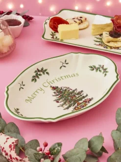 Spode Christmas Tree Fad B 18,3 x L 28 cm- Porcelæn - Hvid