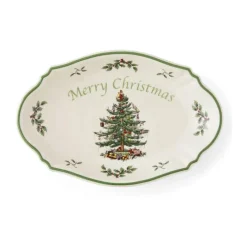 Spode Christmas Tree Fad B 18,3 x L 28 cm- Porcelæn - Hvid