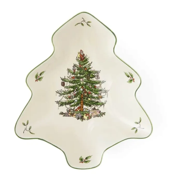 Spode Christmas Tree Fad B 17,8 x L 20,3 cm - Porcelæn - Hvid