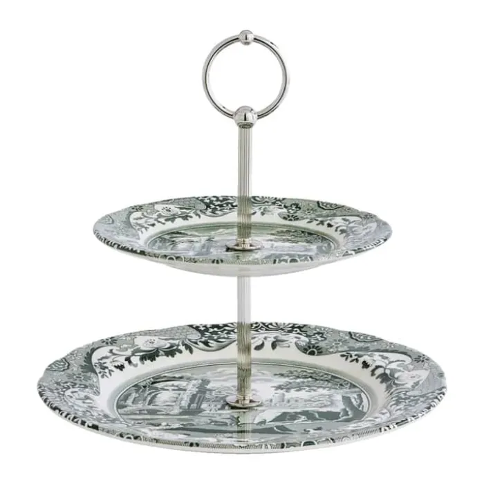 Spode Heritage Green Italian Étagère H 23,5 cm - Porcelæn - Grøn