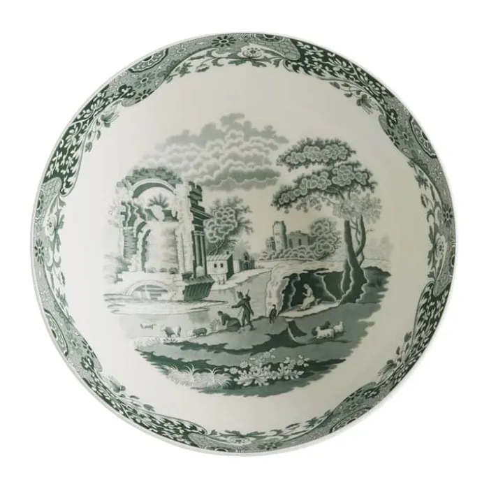 Spode Heritage Green Italian Skål Ø 26,5 cm - Porcelæn - Grøn