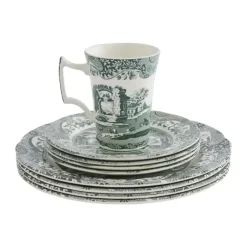 Spode Heritage Green Italian sæt - 12 dele Porcelæn - Grøn