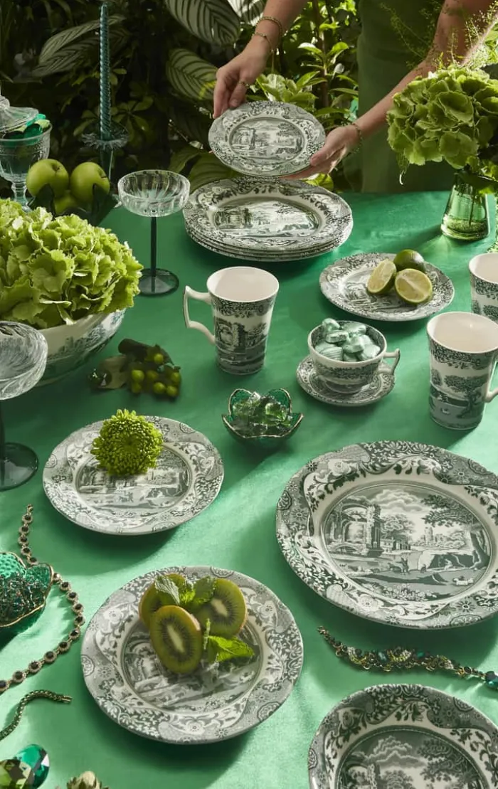 Spode Heritage Green Italian sæt - 12 dele Porcelæn - Grøn
