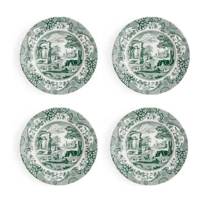 Spode Heritage Green Italian Asiet - 4 stk. Ø 15 cm - Porcelæn - Grøn