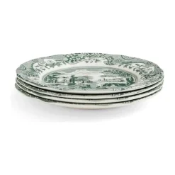 Spode Heritage Green Italian Asiet - 4 stk. Ø 15 cm - Porcelæn - Grøn