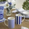 Spode Steccato Krus - 4 stk. 34 cl - Porcelæn - Blå
