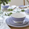 Spode Steccato Skål - 4 stk. Ø 16,3 cm - Porcelæn - Blå